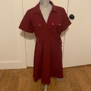 Burgundy Wrap Dress